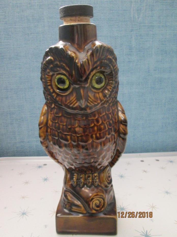 Mid Century Modern Owl Whiskey decanter 