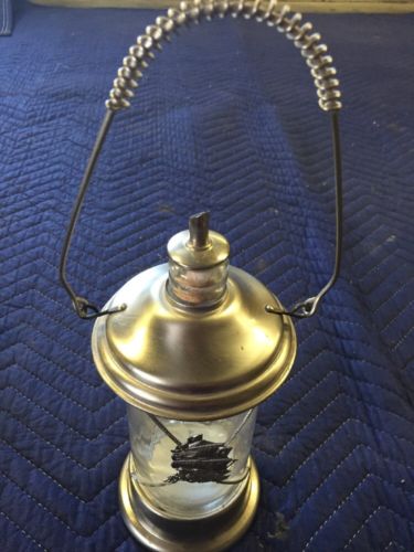Vintage Lantern Style Liquor Decanter With Ship And Music Box