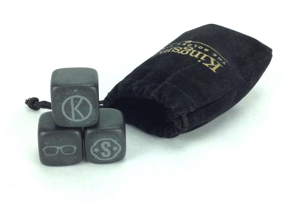 Whisky Rocks w/ Bag Kingsman Promo Gift - 3 Stones in bag