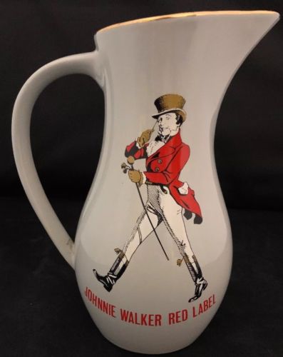 Johnnie Walker Red Label Pitcher Staffordshire Pottery Made In England