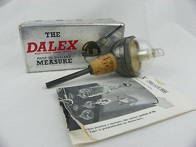 Vintage Dalex Liquor Bottle Stopper Pourer Measurer Jigger Silver Plated UK