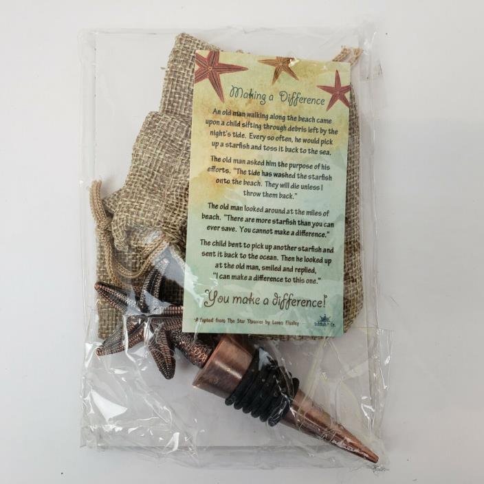 Ink Fish & Co Bronze Starfish Wine Bottle Stopper