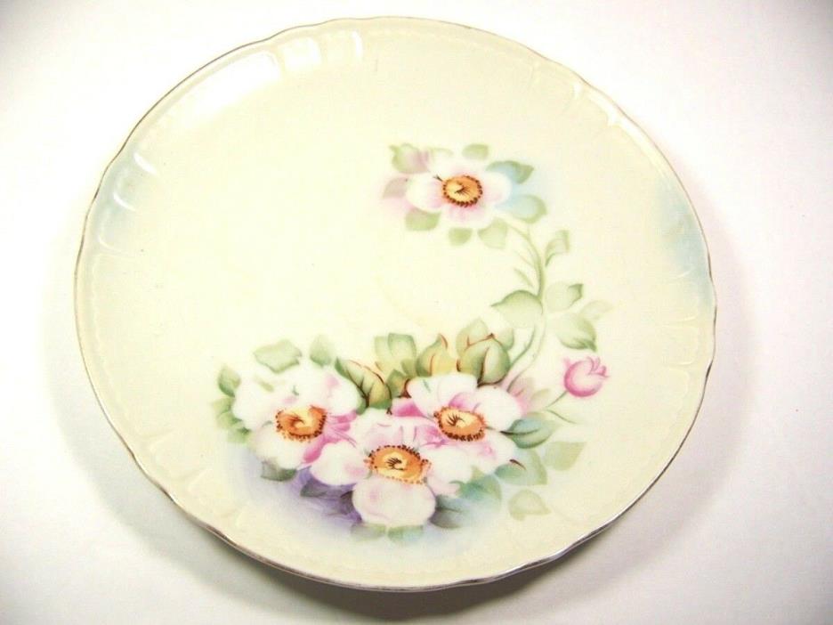 Magnolia Lefton China Hand Painted Floral Decorative Plate KF2522