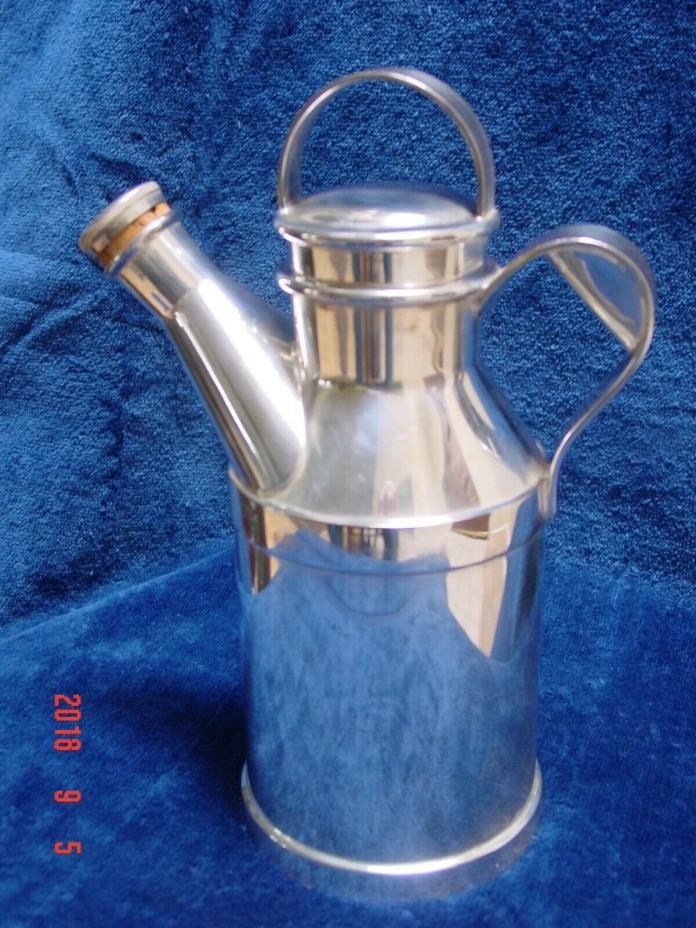 Vintage 1950's Art Deco Reed and Barton Silver Plated Milk Can Cocktail Shaker