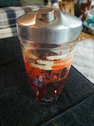 Vintage Bloomfield Cocktail Mixer Glass With Lid