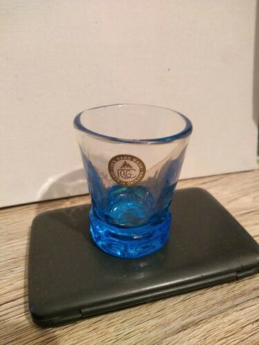BLUE BOTTOM SHOT GLASS MADE IN OKINAWA