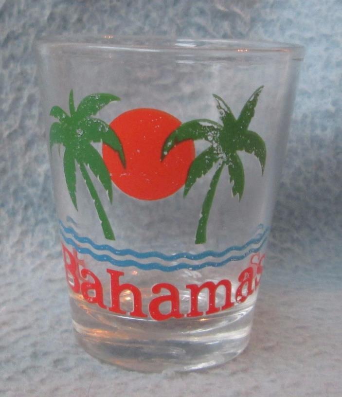 Palm Trees Sun Bahamas Souvenir Shot Glass