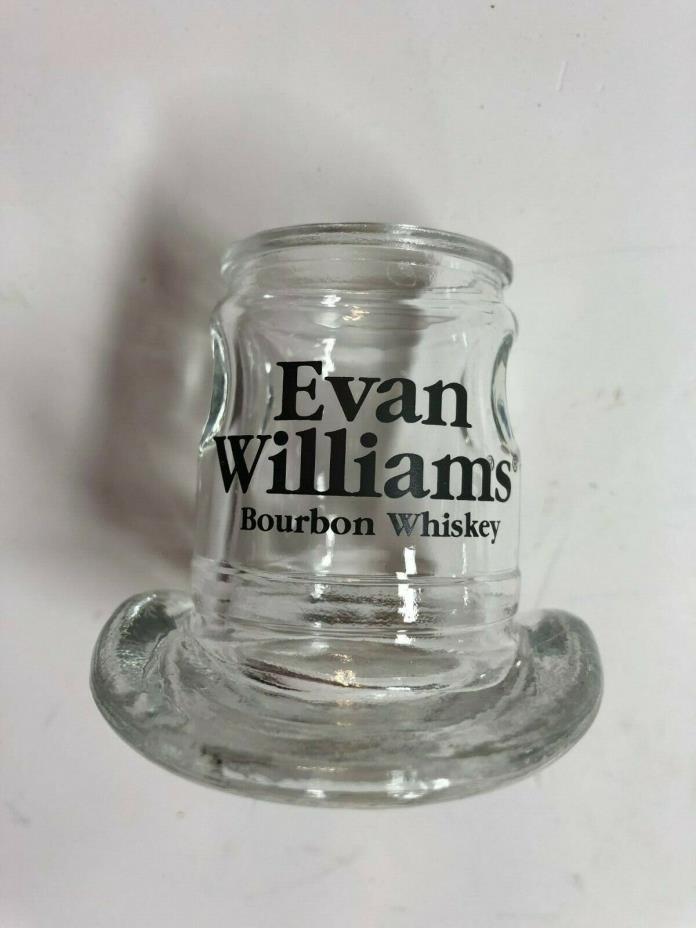 GLASS EVAN WILLIAMS BOURBON WHISKEY HAT SHAPED SHOT GLASS