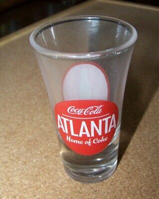 Coca-Cola ATLANTA Home of Coke shotglass shot glass round