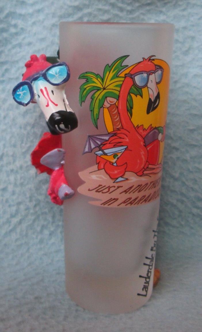 Lauderdale By The Sea Florida Flamingo 3D Souvenir Shot Glass