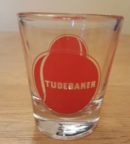 Studebaker Shot Glass Shotglass Double Sided Barware Glassware Car Vintage