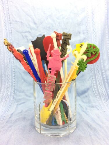 37 Vintage Swizzle Stir Sticks Alcohol Hotels Casinos Airlines Travel Collector