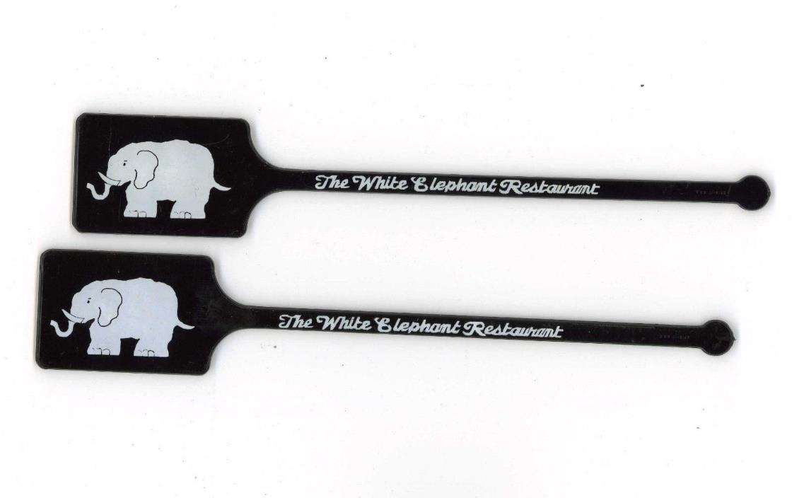 The White Elephant Restaurant Swizzle vintage stir sticks, 2