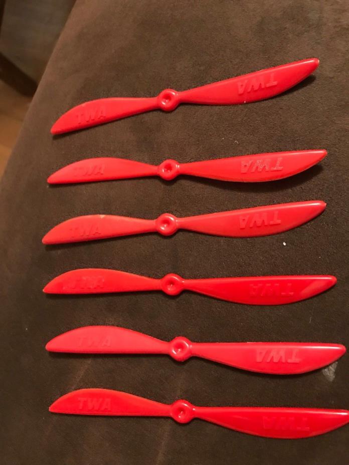 Vintage Swizzle Stick (set of 6) - TWA Airlines Red Propeller
