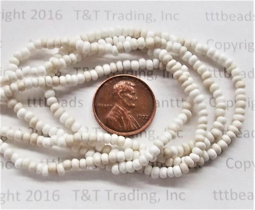 Antique Venetian Off White Seed Beads   Restoration  # 45   F&I rendezvous