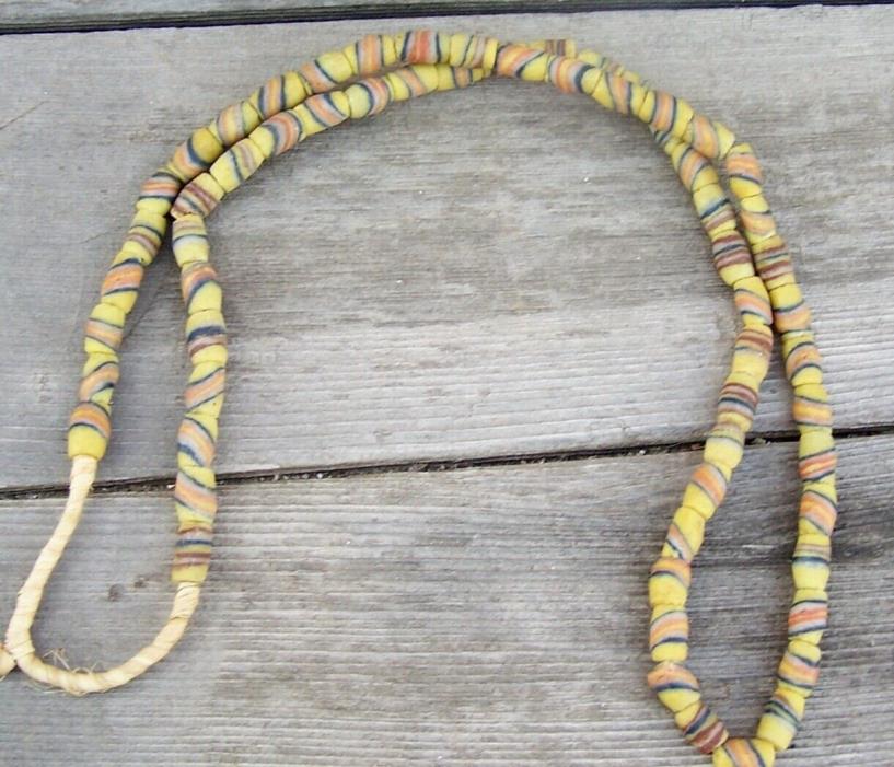 Venetian Sand Cast African Trade Beads Assorted Long Strand 03