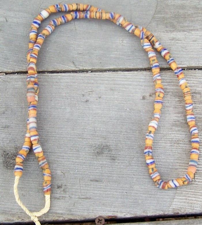 Venetian Sand Cast African Trade Beads Assorted Long Strand 01