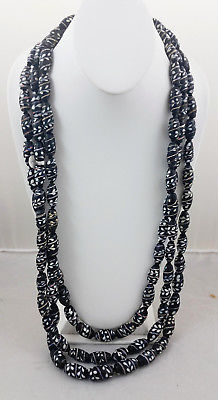 Antique Venetian Lewis & Clark African Tribal Trade Bead 3-Strand Necklace 107ct