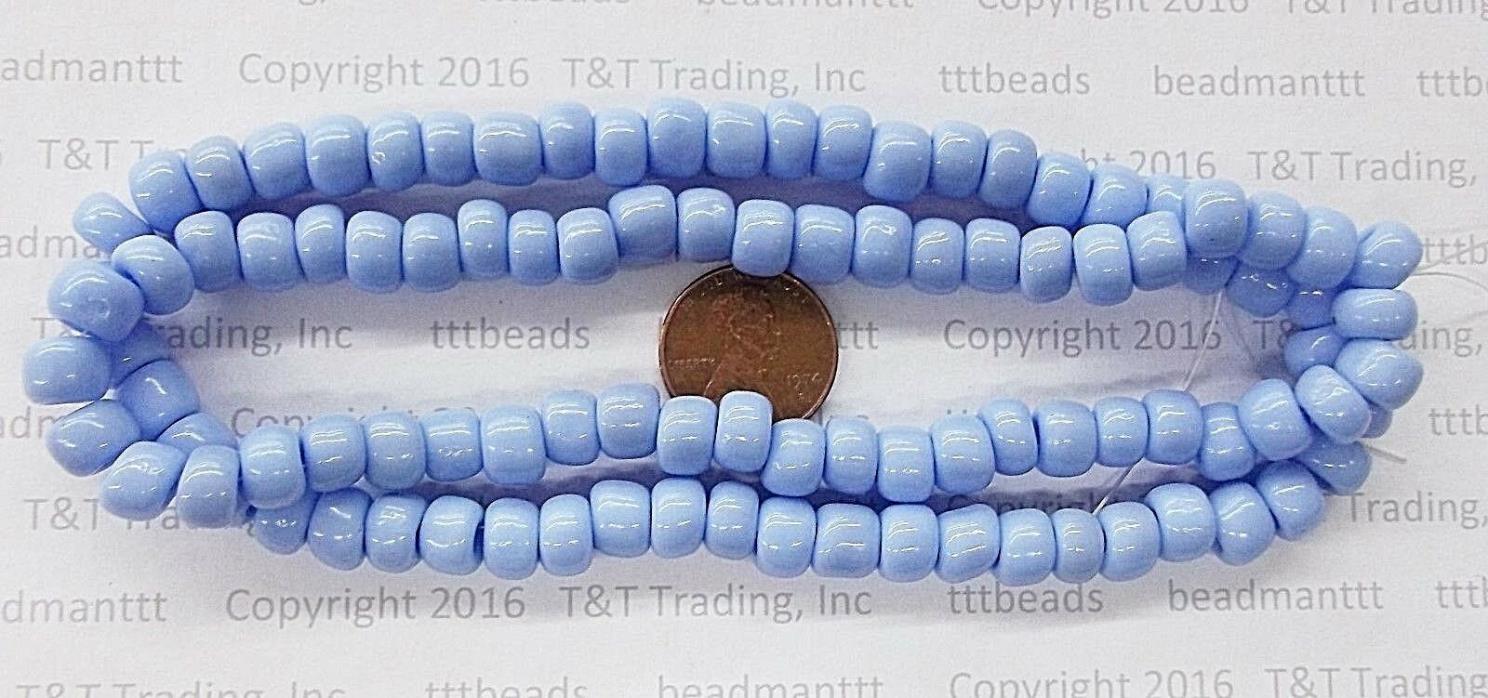Vintage French Trade Beads Pale Periwinkle Crow 50 Pcs    #209