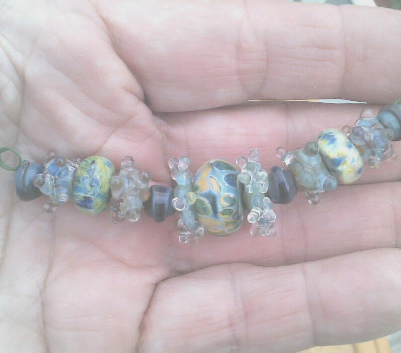 LNT- Handmade Boro Lampwork Beads, EARTH SPIRIT, Ln1650, Jewelry & Craft