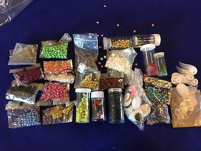 JEWELRY MAKING LOT MISC SHELLS DIFFERENT COLORS PLASTIC WINGS