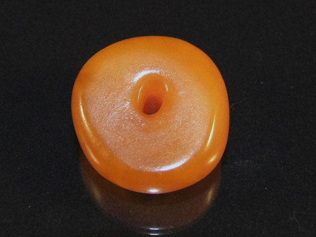 Antique Amber Natural Egg Yolk Butter Scotch Chinese  Amber Bead - 9.1 g.