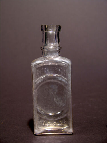 Late 19th C Medicine Bottle N. Wood & Son, Portland, Maine, Est. 1843, Clear