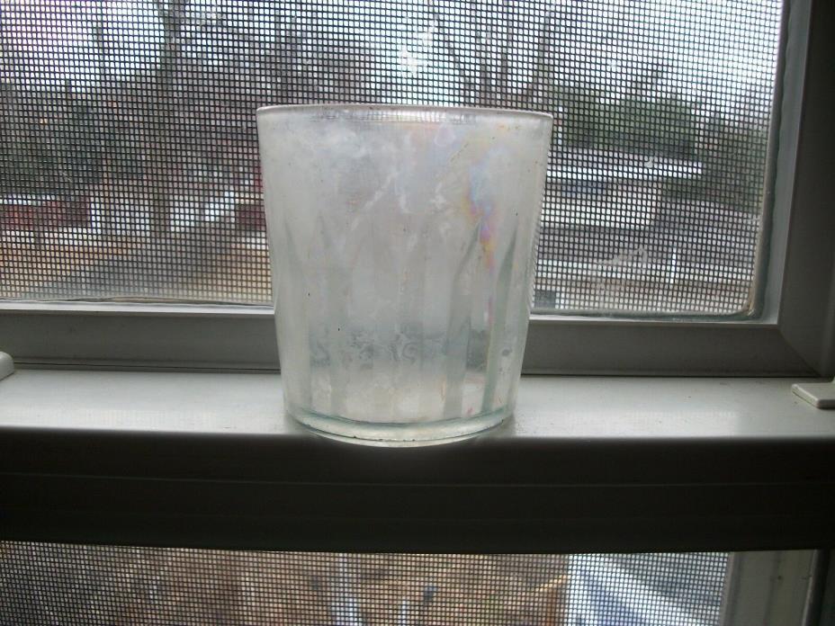 EARLY FLINTGLASS PONTILED TUMBLER INSIDE PANELS 1850S ERA WHISKEY GLASS