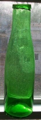 MASSIVE GREEN FOOD BOTTLE CHARLES GULDEN NY APPLIED LIP 13.5 INCHES TALL! 1880S