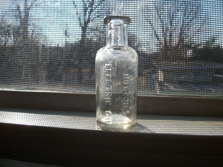 HOLTON'S ELECTRIC OIL CLEAR MOLD BLOWN BOTTLE FOR MUSICAL INSTRUMENT LUBRICATION