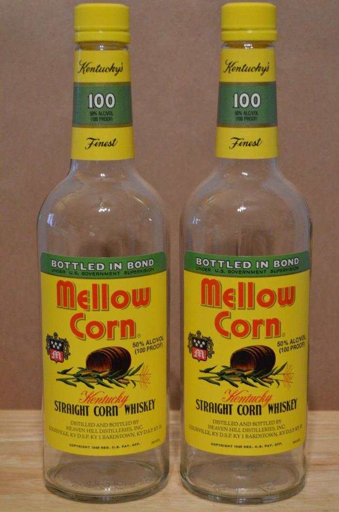 Mellow Corn Straight Whiskey Bottled In Bond 750 ml Empty Glass Bottles