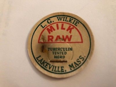 L.G. Wilkie Dairy Milk Bottle Cap - Lakeville, MA
