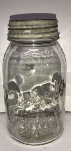 Vintage Presto Supreme Mason Duraglas Canning Jar by Owens Glass Co