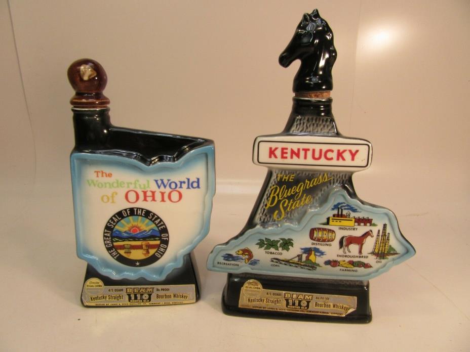 Two Vintage Jim Beam  Decanters ''EMPTY''