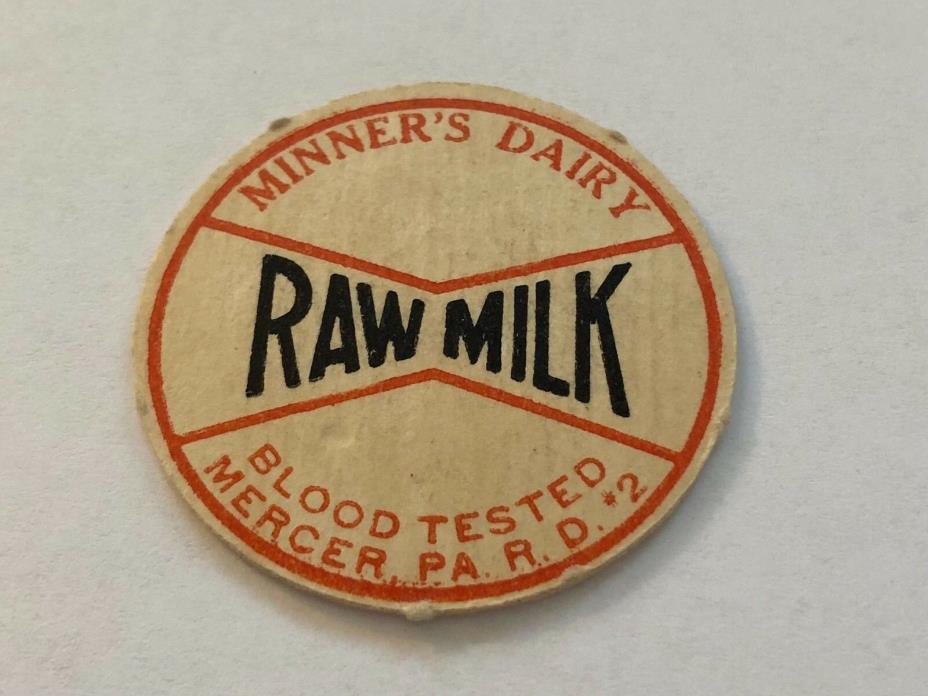 Minner's Dairy Milk Bottle Cap - Mercer, PA