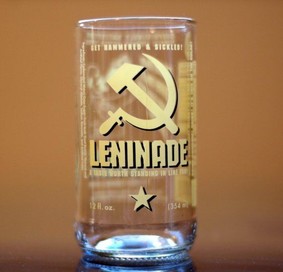 YAVA Glass - Upcycled Collectible LENINADE Soda Bottle Glass