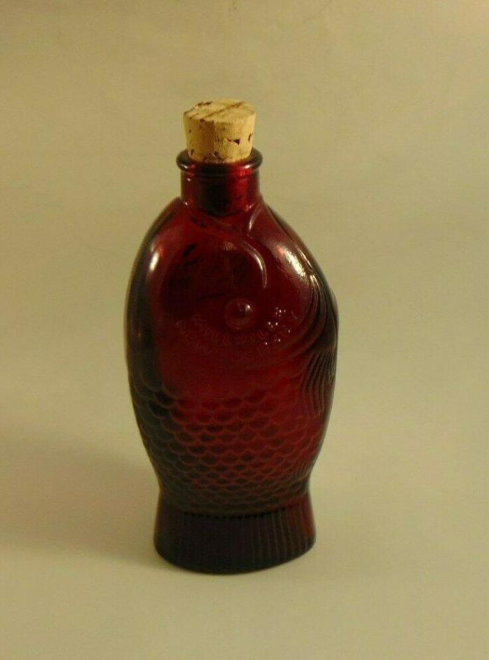 Wheaton Glass Dr Fisch's Bitters Purple Fish Bottle Millville New Jersey 7.5