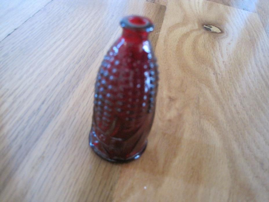Old Doc's Cure Glass Red Corn Mini Bottle Vintage