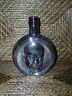 Decorative glass bottle President Eisenhower first edition purple iridescent