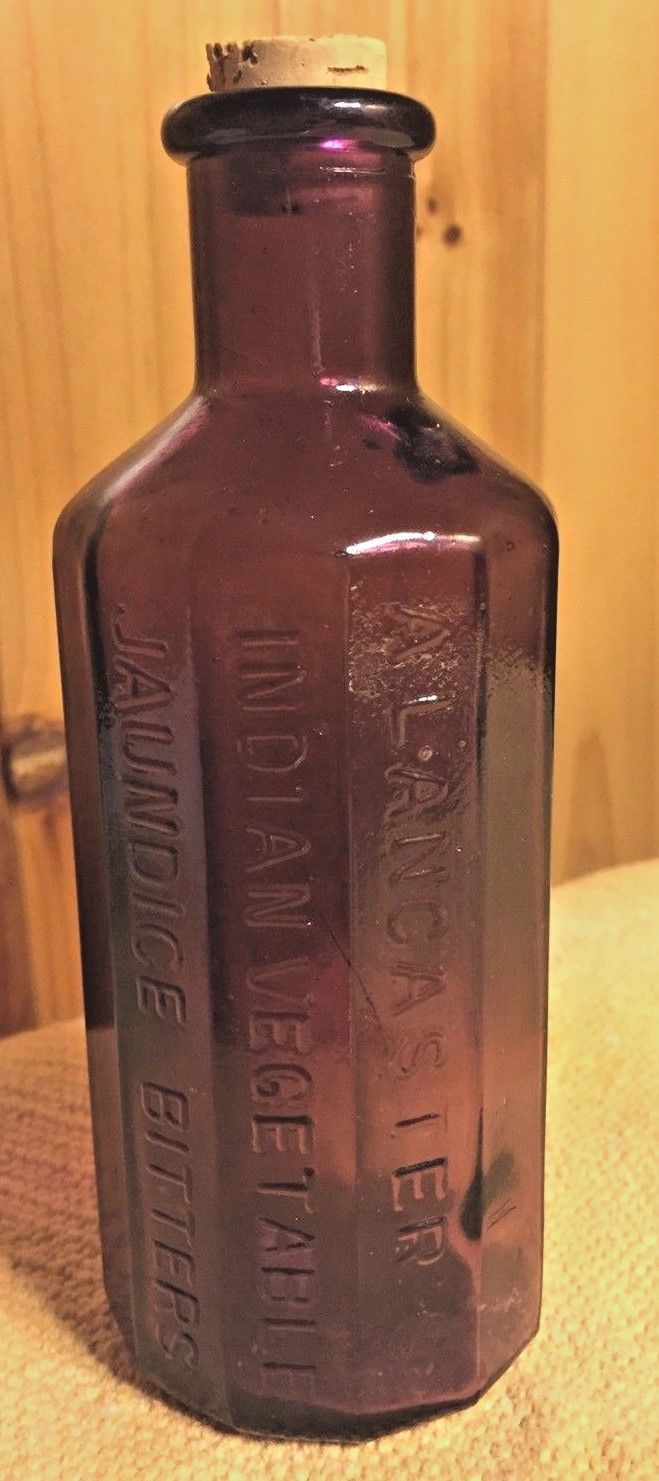 A. Lancaster’s Indian Vegetable Jaundice Bitters Wheaton Bottle