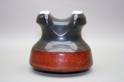 Antique Vintage Ceramic Porcelain Electrical SHINY FINISH Tri-Colored Insulator