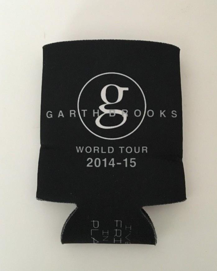 NEW Garth Brooks World Tour 2014-2015  Black Coozie Koozie Cooler Can Holder