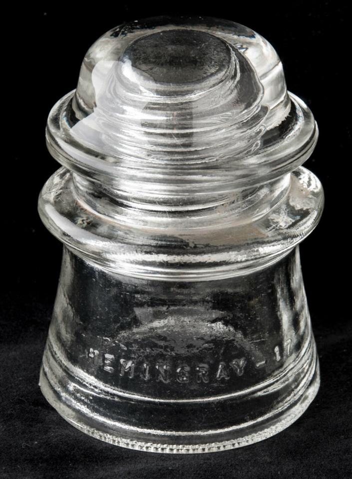 Glass Insulator Vintage Hemingray -17 43-58 3 3/4