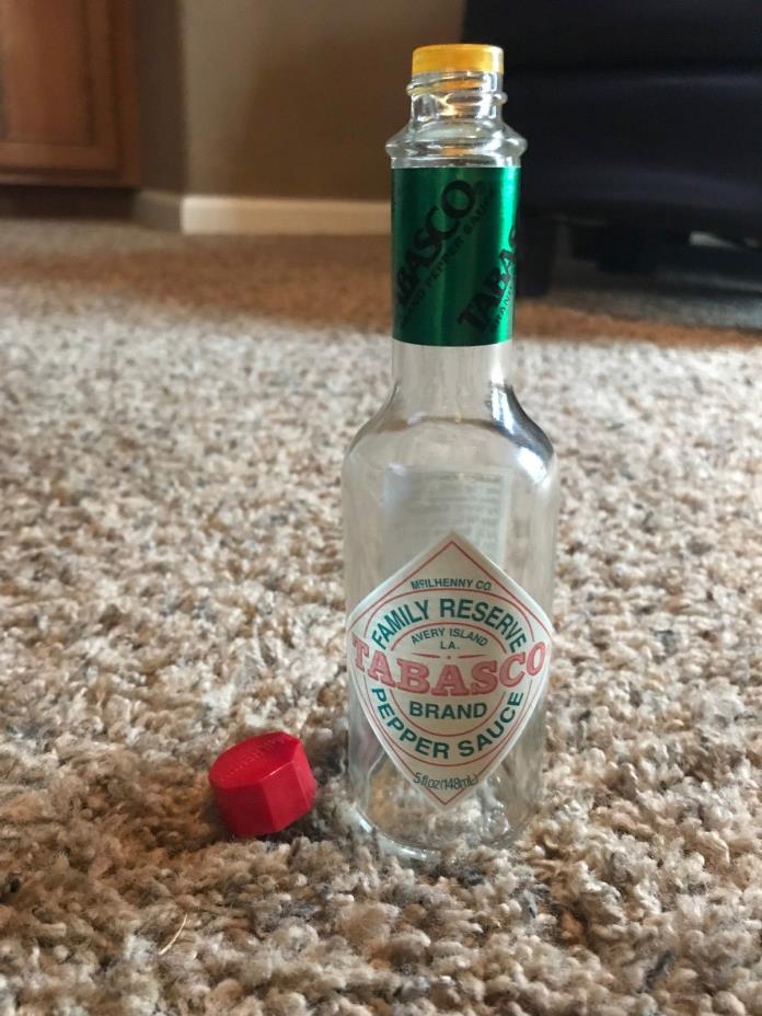 LIMITED EDITION Tabasco hot sauce! Family Reserve! Cleaned out and pristine.