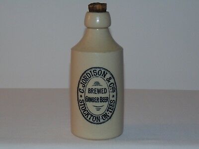 Rare Antique C. Jordison & Co's of Stockton on Tees stone ginger beer bottle
