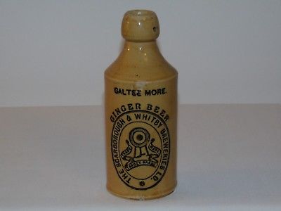 RARE STONEWARE CROCK GINGER BEER BOTTLE SCARBOROUGH & WHITBY BREWERIES