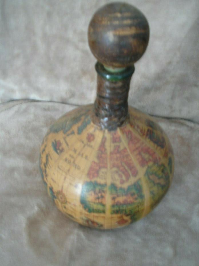 60s Glass Snuff Bottle Detailed of the World MORE MADE IN ITALY large