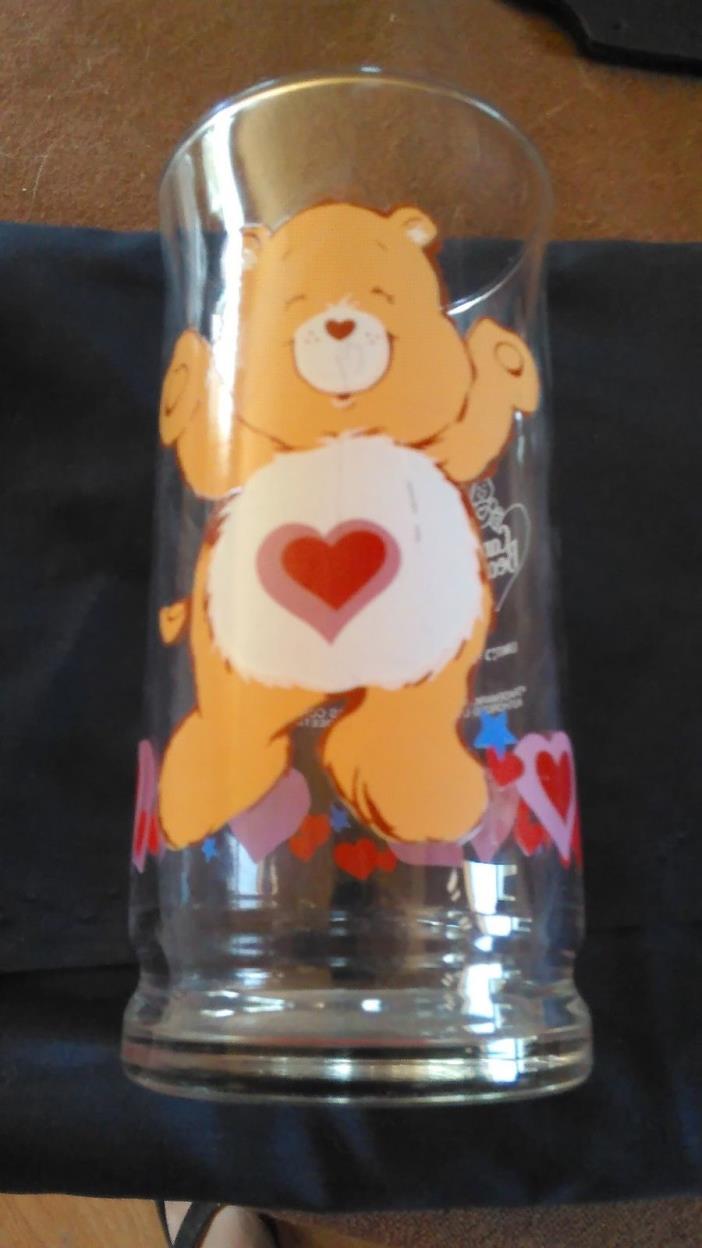 CareBear Clear Glass Good Condition Limited Edition Pizza Hut Collector's Series