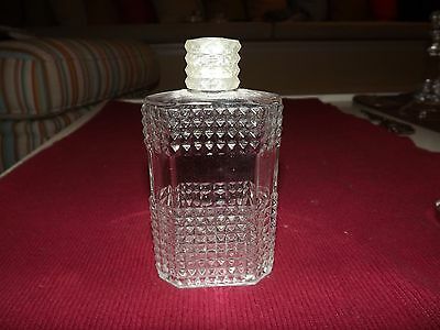 VINTAGE ROGER & GALLET EMPTY GLASS BOTTLE WITH CAP 6 INCHES TALL VG-EX FRANCE