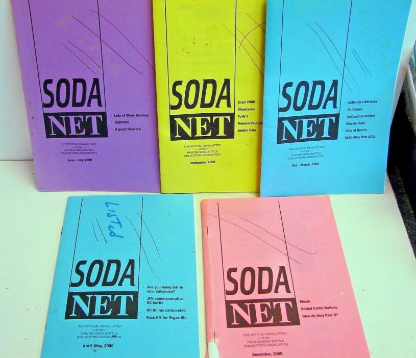 Painted Label Soda Net; 2000 (5) issues; ACL soda collectors Official Newsletter